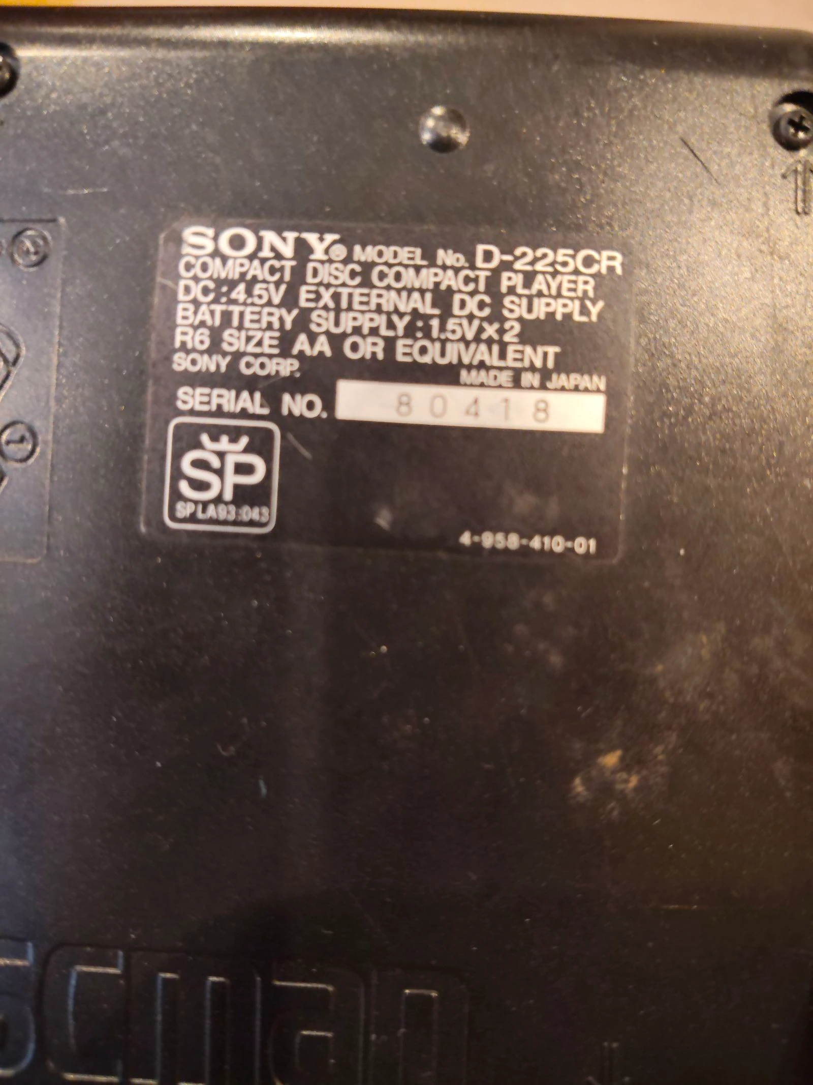 Discman Sony/Compact CD-speler D-225CR – photo 5